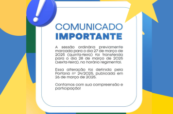 COMUNICADO IMPORTANTE!