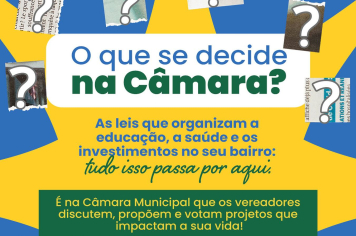 Você sabe o que se decide na Câmara Municipal? 