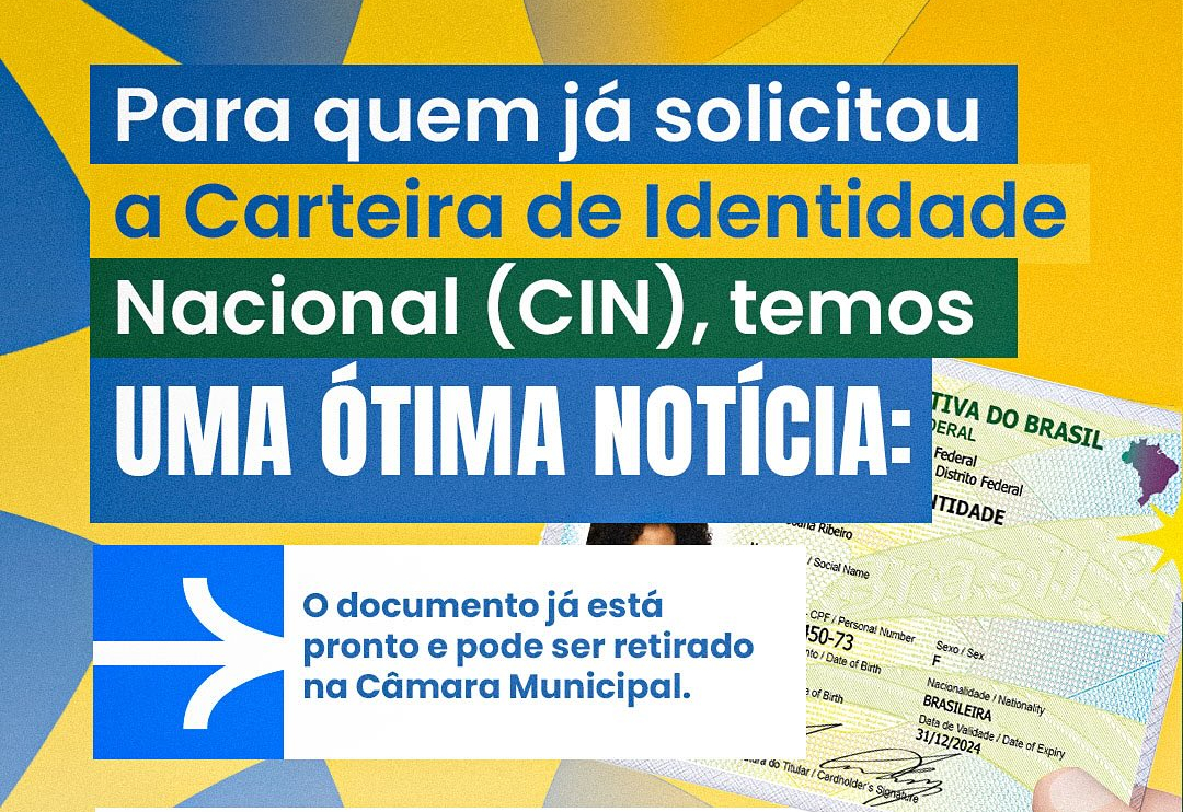 ÓTIMA NOTÍCIA!